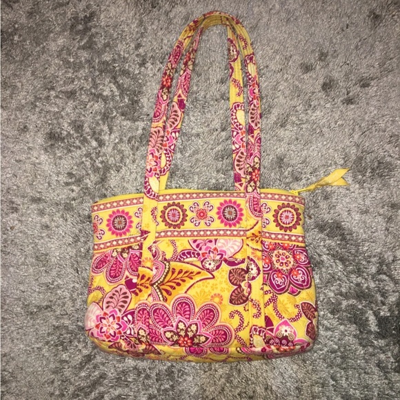 Vera Bradley Handbags - NWOT Vera Bradley Betsey Bali Gold Retired Pink and Yellow Shoulder Bag​​​